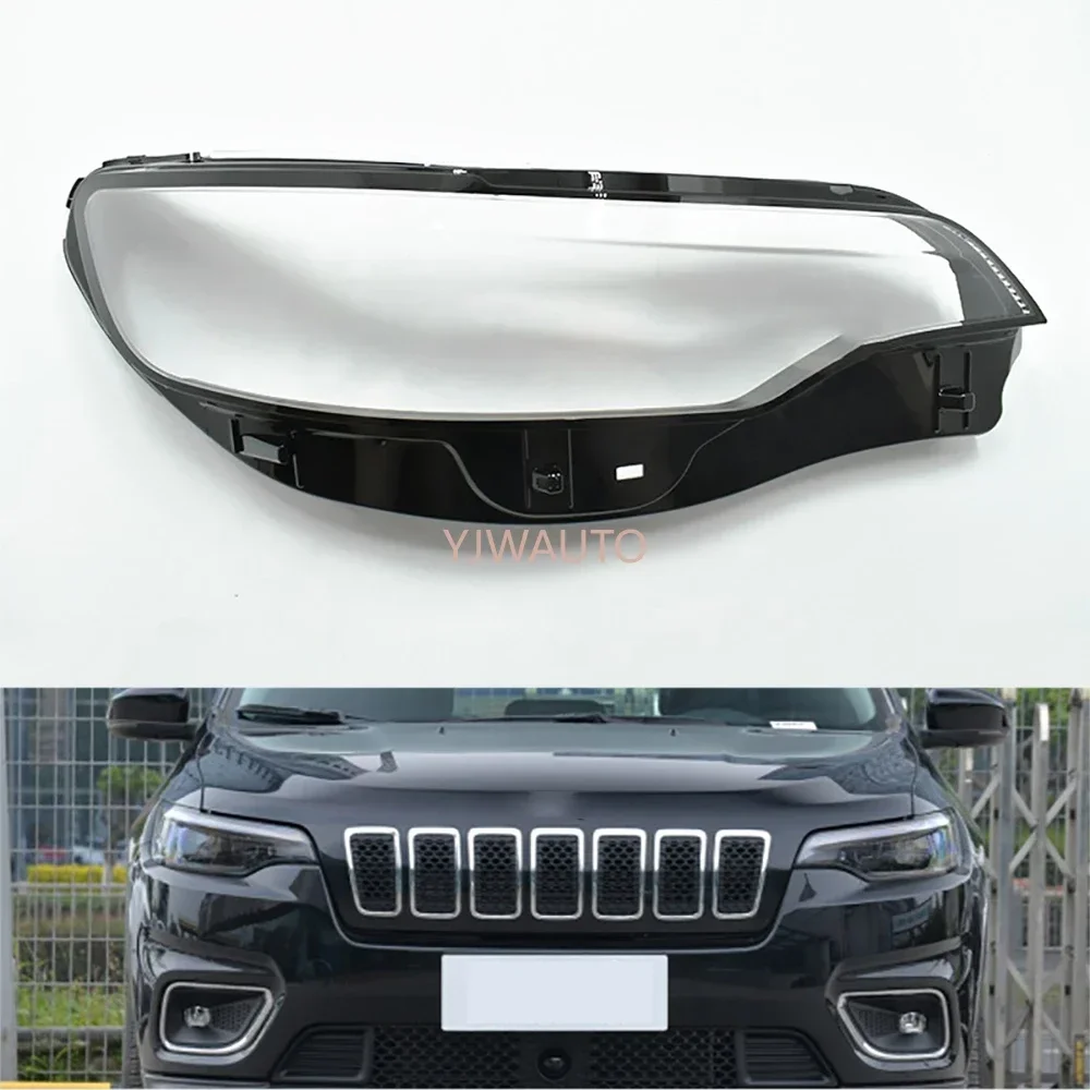 

For Jeep Cherokee 2019 2020 2021 Headlight Cover Car Headlamp Lens Replacement Front Lampshade Auto Shell