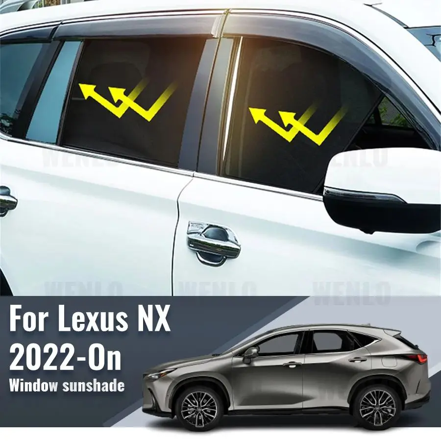 

For Lexus NX AZ20 2022 2023 2024 Magnetic Car Sunshade Visor Front Windshield Curtain Rear Side Baby Window Sun Shade Shield