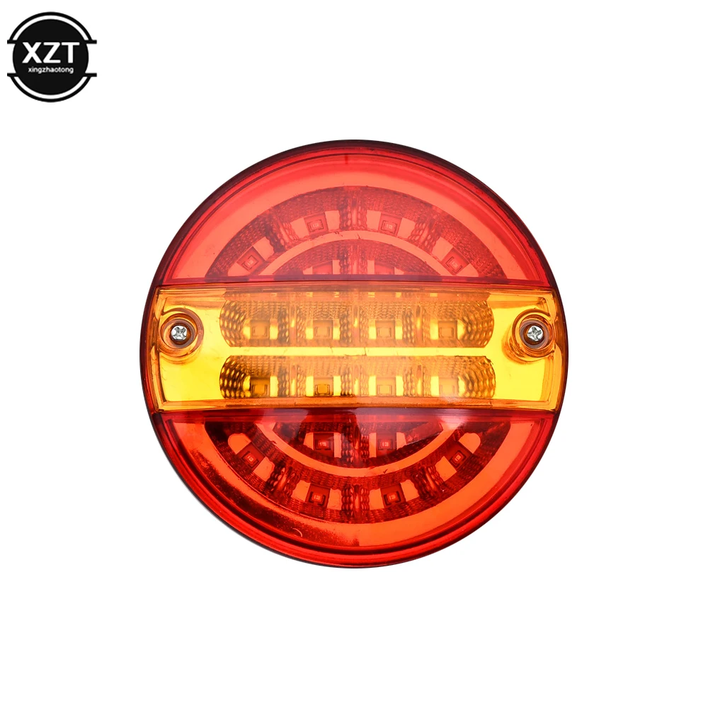 Super Bright 12V 24V LED Rear Tail Light Round Hamburger Lamp Taillight Brake Turn Signal Lamp For Lorry Truck Car Van Trailer