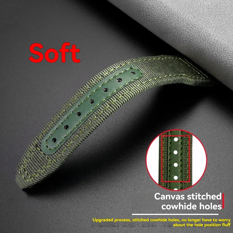 ل IWC الطيار مارك الثامن عشر Spitfire البرتغال سلسلة الرياضة في الهواء الطلق النايلون قماش حزام ساعة اليد للرجال 20 21 22 مللي متر