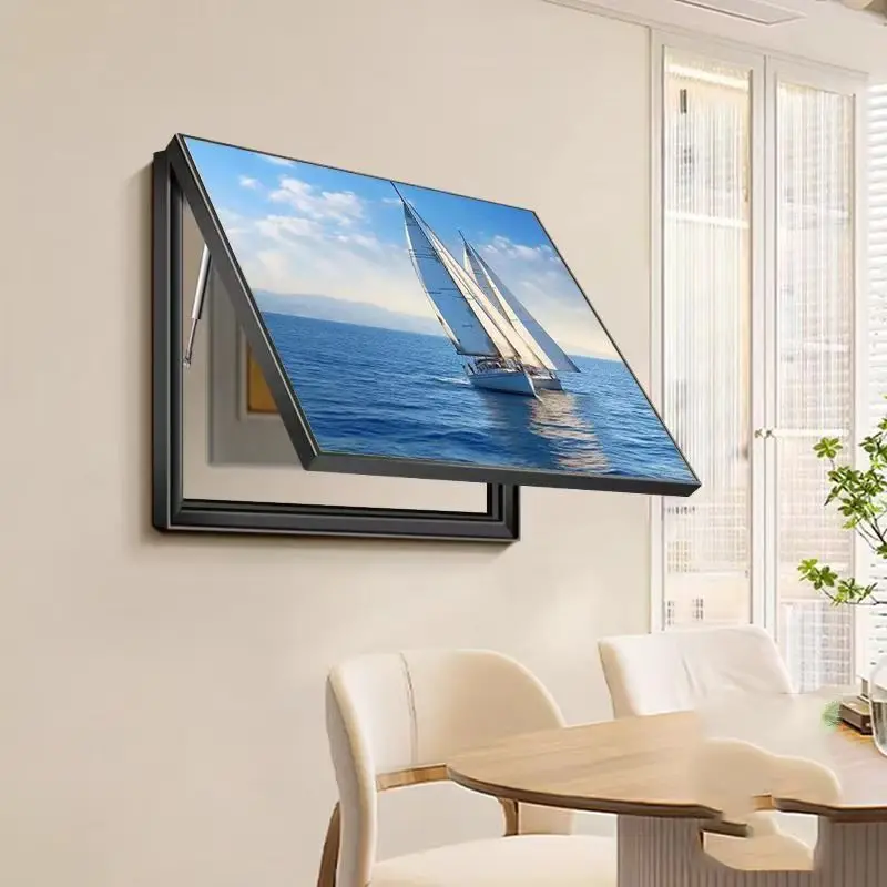 

Sailing Boat Electric Meter Box Painting Home Living Room Decorative Mural With Frame Occlusion Wall Art Lift The Lid Decor