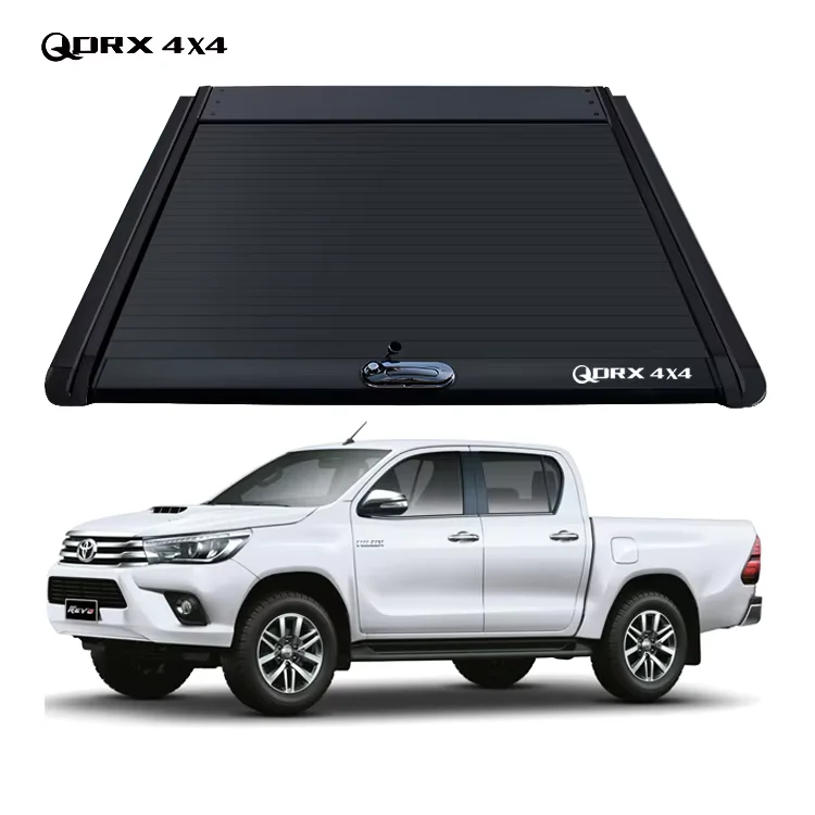 

For Toyota Hilux 4x4 Double Cab Aluminum Rolling Manual Password Lock Pickup Truck Bed Tonneau Cover