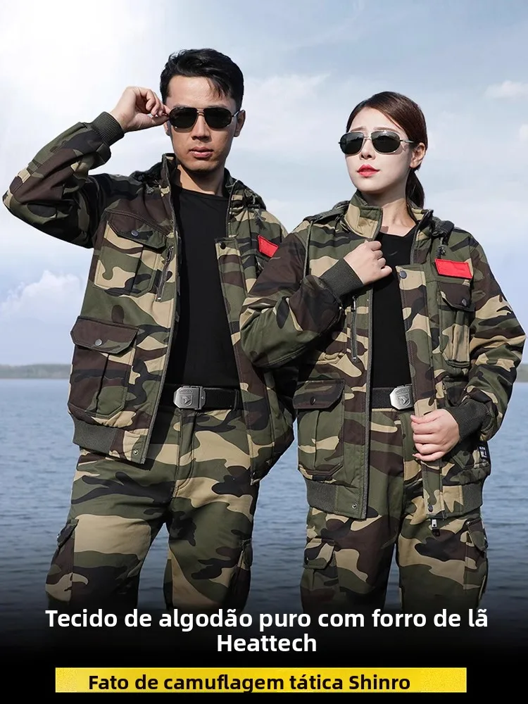thickened-camouflage-uniform-set-men's-fleece-lined-tactical-training-new-style-military-fan-labor-protection-work-clothes-tr