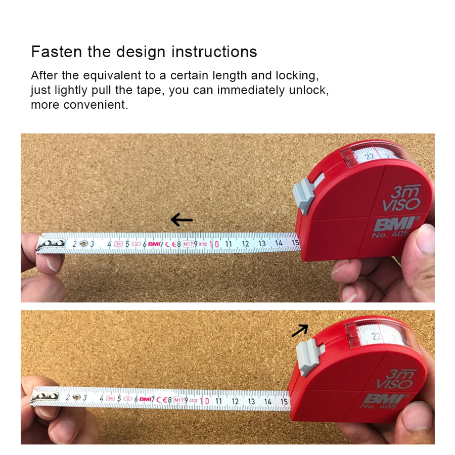 Imagem -04 - Stainless Steel Precision Measuring Tape Self Locking Construção 3m x 16m Alemanha Bmi No.405