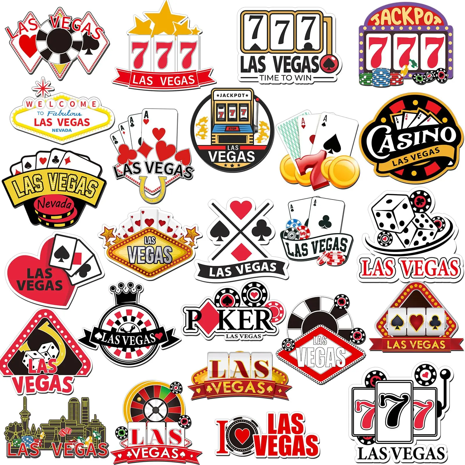 

25 Pcs Las Vegas Fridge Magnet Magnetic Refrigerator Stickers Las Vegas Souvenirs Gifts Refrigerator Magnets for Fridge Laptop L