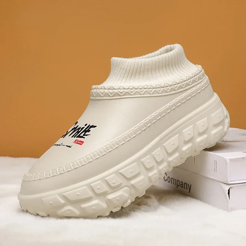 

Зимние пушистые тапочки, мужские и женские туфли на платформе из ЭВА, уличные теплые пушистые тапочки, удобные нескользящие мужские тапочки pantuflas hombre