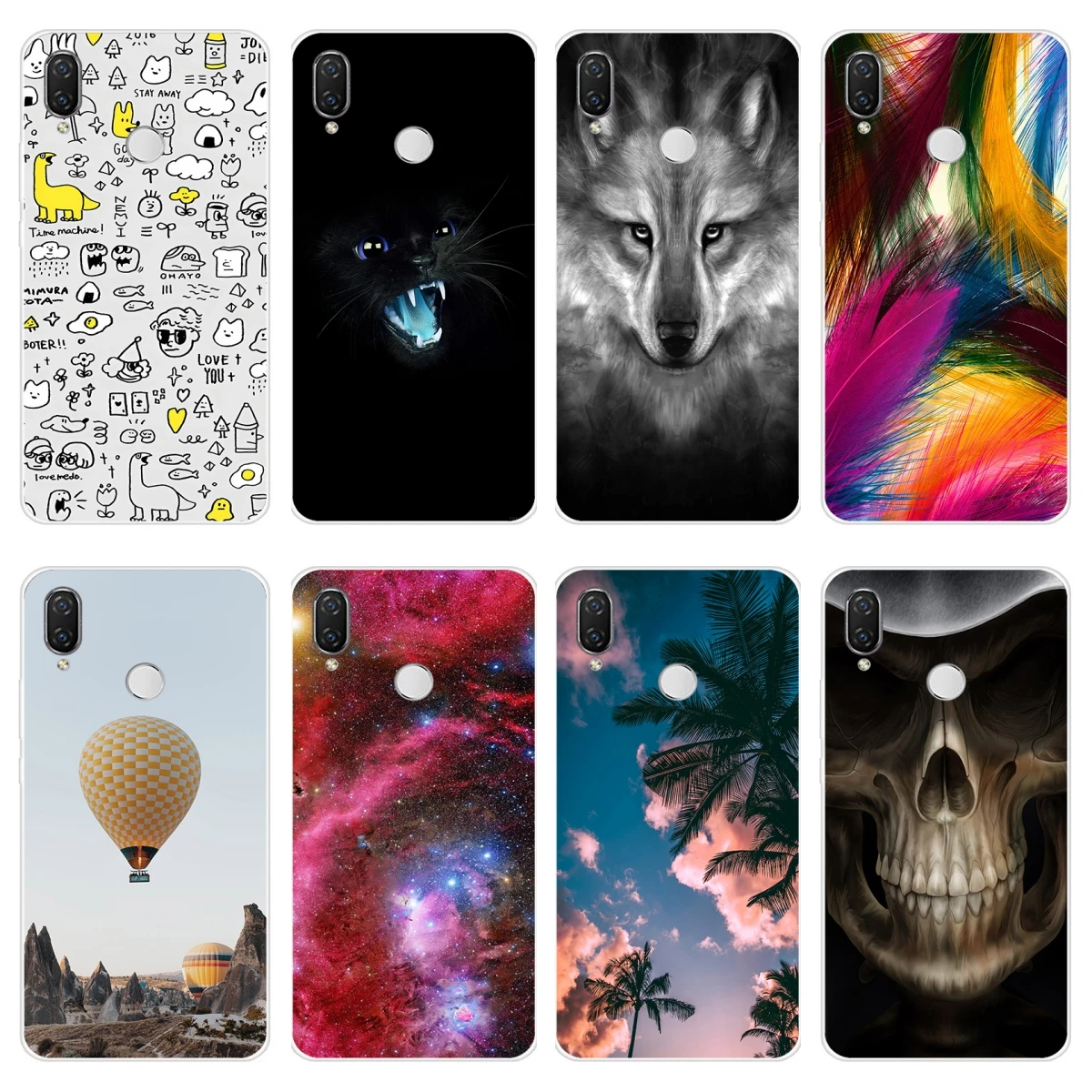 N silicone case for huawei Nova 3 3i case soft TPU Back phone cover for Nova3 nova3i INE-LX2 INE-LX9 funda cover Coque bumper