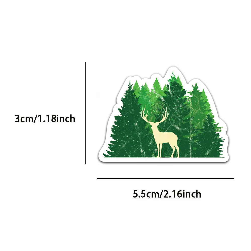 50 pçs floresta graffiti adesivos telefone scrapbooking papelaria caixa de armazenamento guitarra skate copo água adesivos decorativos