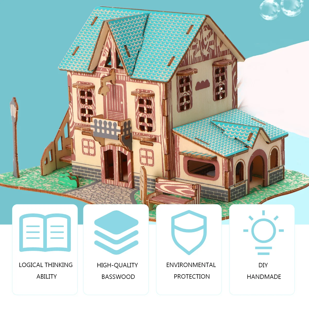 لعبة ألغاز خشبية ثلاثية الأبعاد للأطفال، التعرف على الأشكال الملونة الزاهية، أنشطة تنموية لتحفيز الدماغ بنفسك #6