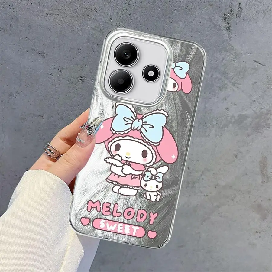 Soft Cover Phone Case for Xiaomi Redmi Note 14S 13 14 Pro Plus 12S 11S 11 12 Pro Cartoon Sanrio Melody
