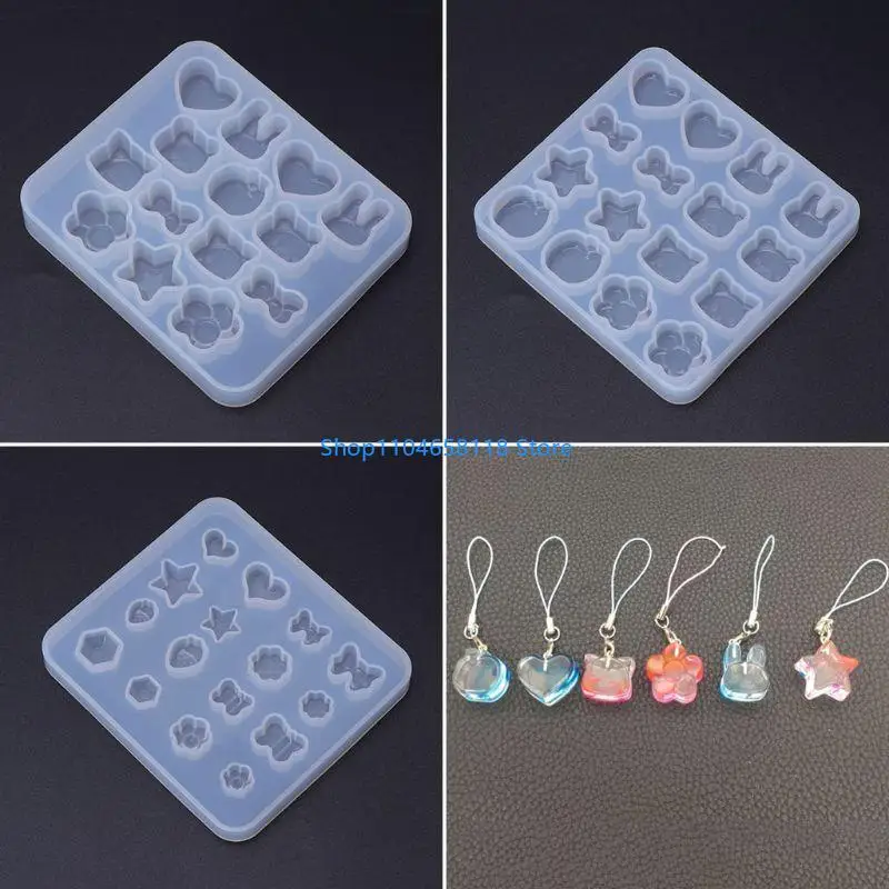 Multifunction Heart Star Apples Pendant Mold DIY Jewelry Making Decoration Silicone Mold Epoxy Resin Crafts