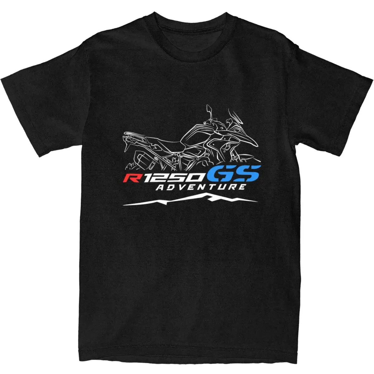 Men R 1250 GS R1250GS Motorcycle T Shirts Graphic Print Motorsports Biker Tee Shirt 100% Cotton Clothes