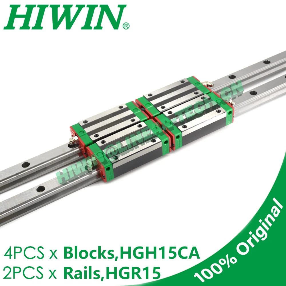 Imagem -02 - Guia Linear Genuíno para o Trilho de Hiwin Bloco c do Transporte Categoria za Preload Hgr15 200 mm 300 mm 400 mm 500 mm 600 mm 700 mm 800 mm 900 Milímetros 1000 Milímetros 1200 Milímetros