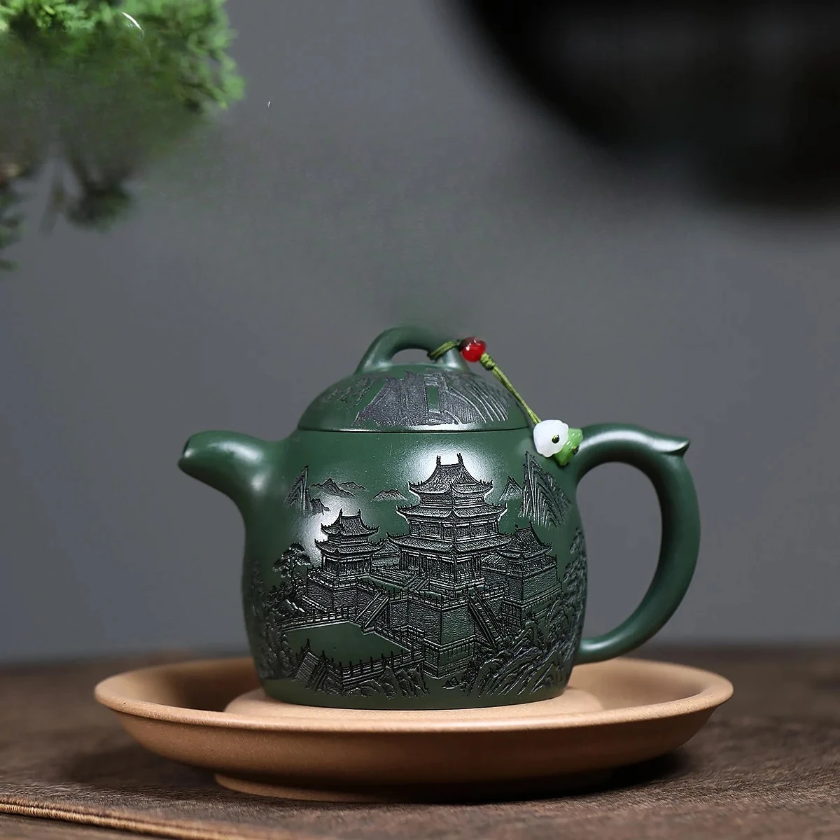 

Yixing purple clay teapot, original ore, green clay, Qin Quan Kung Fu tea set, Chinese teapot, health pot