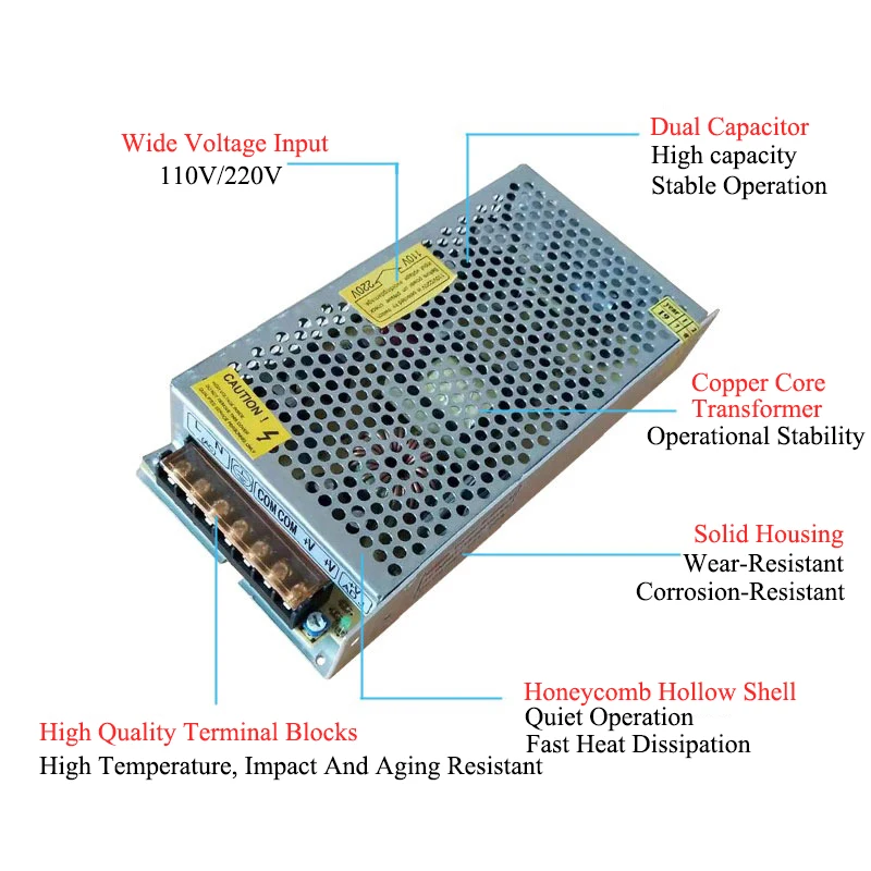 500W 600W 800W 1000W 1200W 1500W DC 5V 12V 24V 36V 48V Power Supply SMPS AC 220V TO DC 5V 12V 24V 36V 48V Switching Power Supply - Image 3