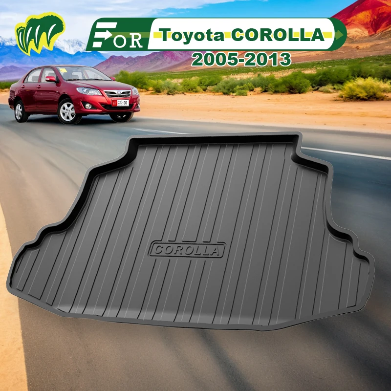 

For Toyota COROLLA 2005-2013 TPE Custom Fit Car Trunk Mat All Season Black Cargo Mat 3D Shaped Laser Measured Trunk Liners