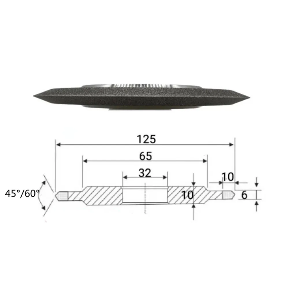 1pc Double Sided SDC Circl  60°  45° Diamond Grinding Wheel  Sharpener Disc for Carbide Metal Tungsten Steel Milling Cutter Tool