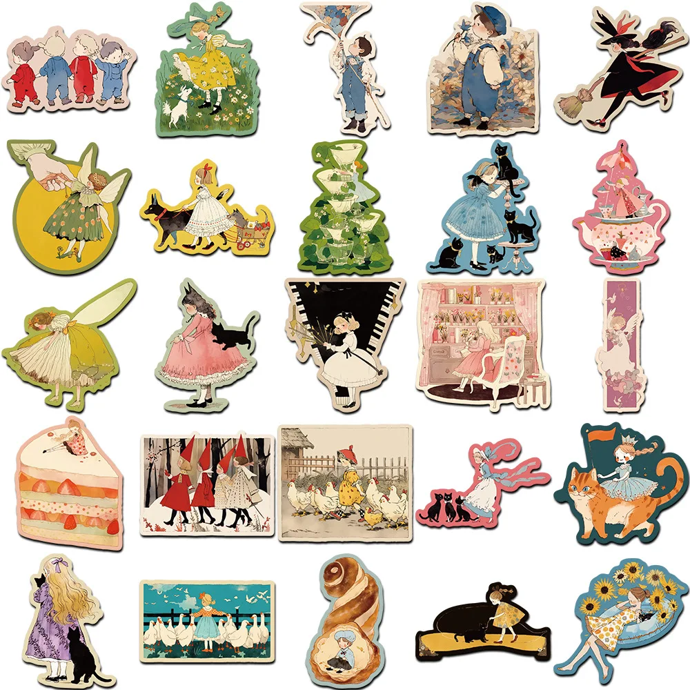 10/30/50Pcs Fairy tale cartoon characters and animals Stickers Decal Laptop Motorcycle Luggage Snowboard Fridge Car Stickers