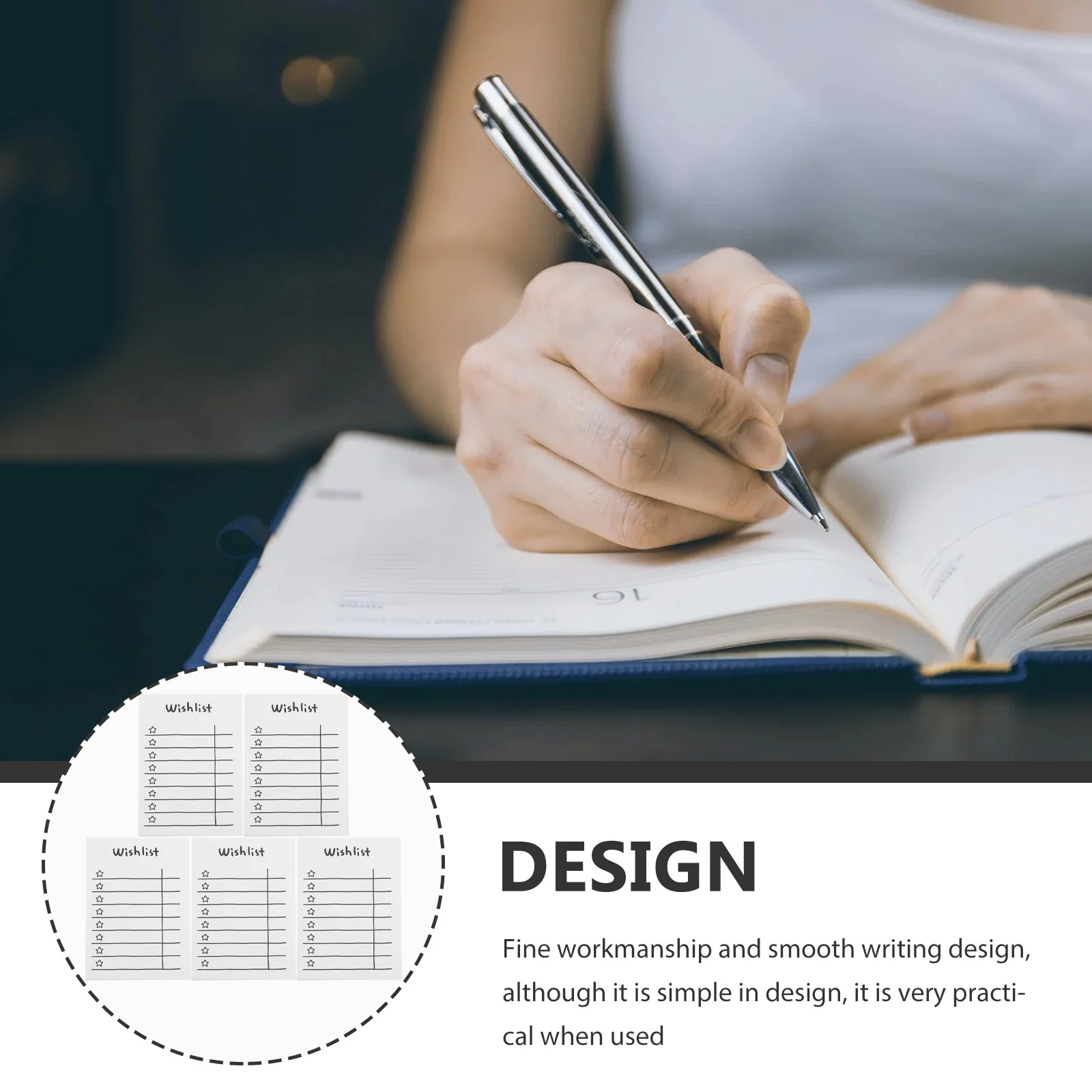 

5 Books Memo Pad Blank Writing Paper Cartoon Printing Students Pocket Supplies Practical Note Nonstick Pads Smooth Design