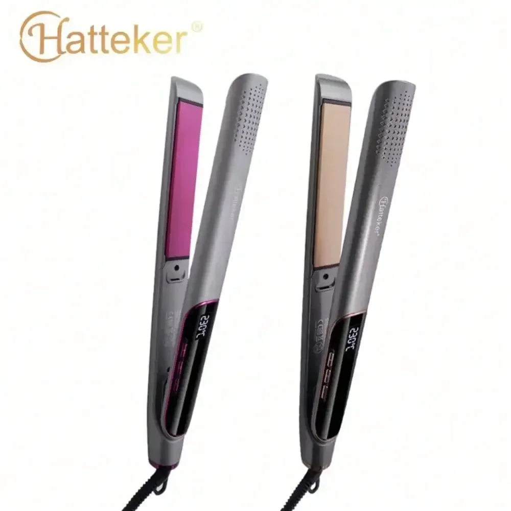 Hatteker Hair Straightener Curling Iron Hair Salon Hair Electric Splint Hair Puller Curling And Straightening Dual-Purpose Perm Cross-Border