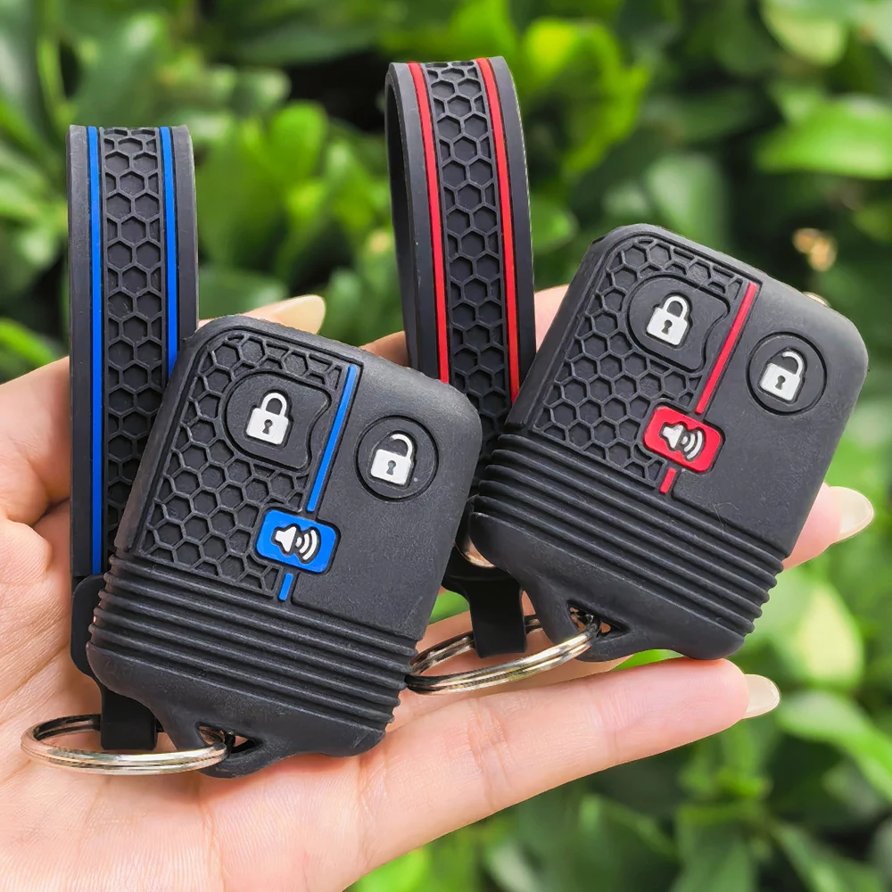 3 Buttons Silicone Key Fob Protective Case for Ford Focus Ranger F150 F250 Explorer E150 Econoline Lincoln Key Rings Accessories