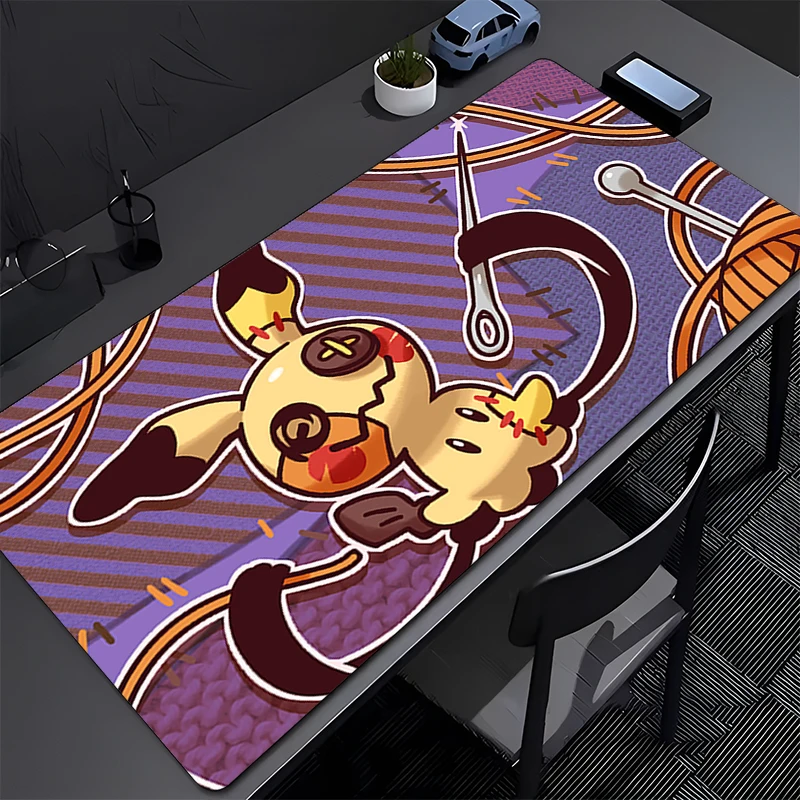 

Gaming Speed Mouse Pad Office Laptop P-Pokemon Mimikyu Gamer Cabinet Mouse Mat Keyboard Cartoon style Mousepad Computer Desk Mat