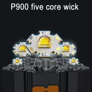 Wiederaufladbare 5 LED -Taschenlampe mit 18650 Batterie Batterie Starke leichte Abenteuerfischerei -Kopflampe Scheinwerfer 10 Hauptverkaufsleiter LED Lantern - №1