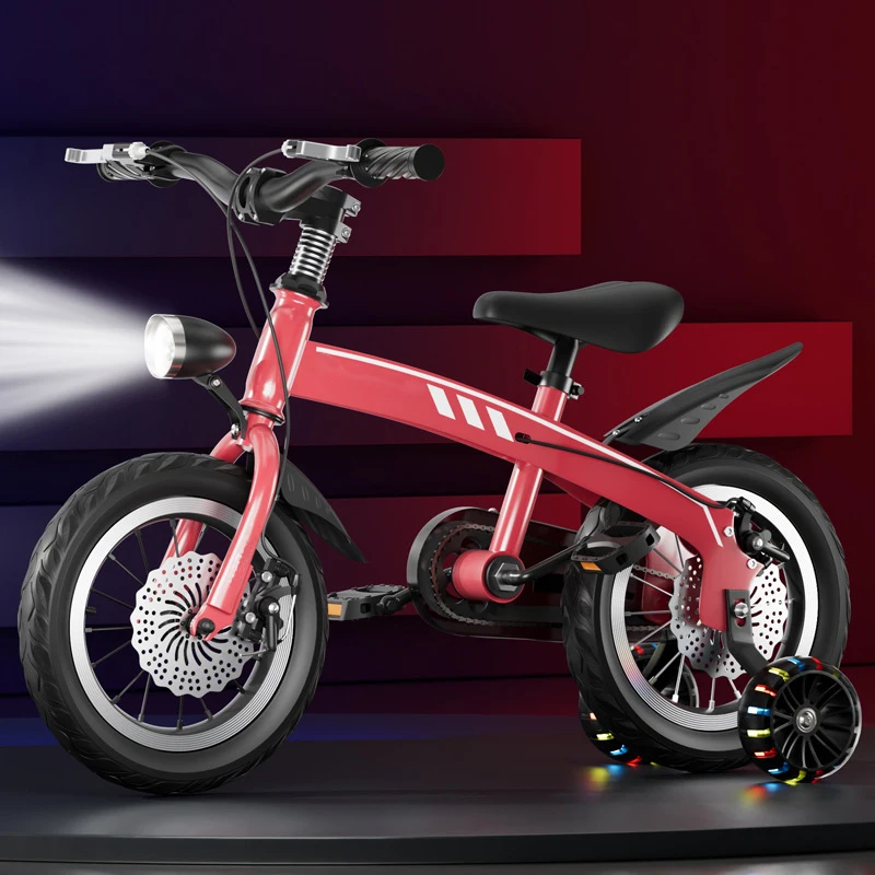 Vélos pour enfants avec lumières 2-8 ans garçons filles 12 "-16" vélos à double frein à disque