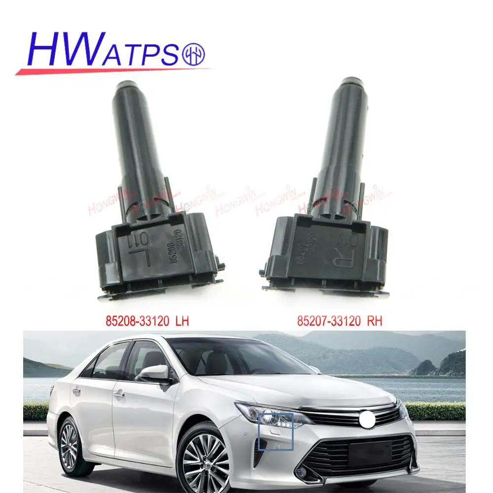 HWATPS Left&Right Headlight Washer Spray Nozzle Jet 85208-33120 85207-33120 For Toyota Camry 2018-2019 8520733120 8520833120