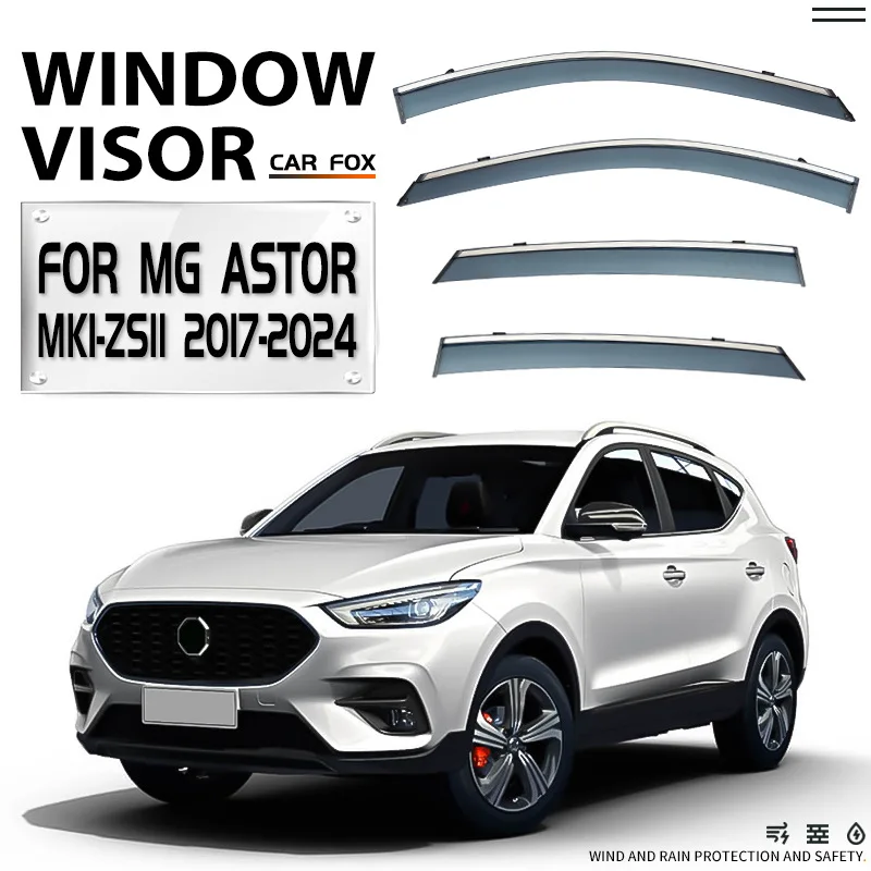

4Pcs For MG Astor 2017-2024 Car Window Visor Awning Shelters Windshield Side Window Rain Sun Shade Auto Accessories