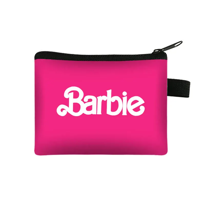 Barbie Cute Cartoon Coin Purses Mini Coin Wallet Bag Card Holder ID Credit Holder Pocket Women Girl Kid Coin Purses Cosmetic Bag