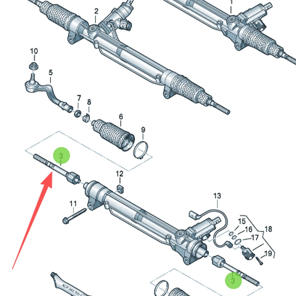 

4H0422810A 4H0422810 Tie rod For Audi A4L A4 S4 RS5 A5 S5 A8 S8 RS4