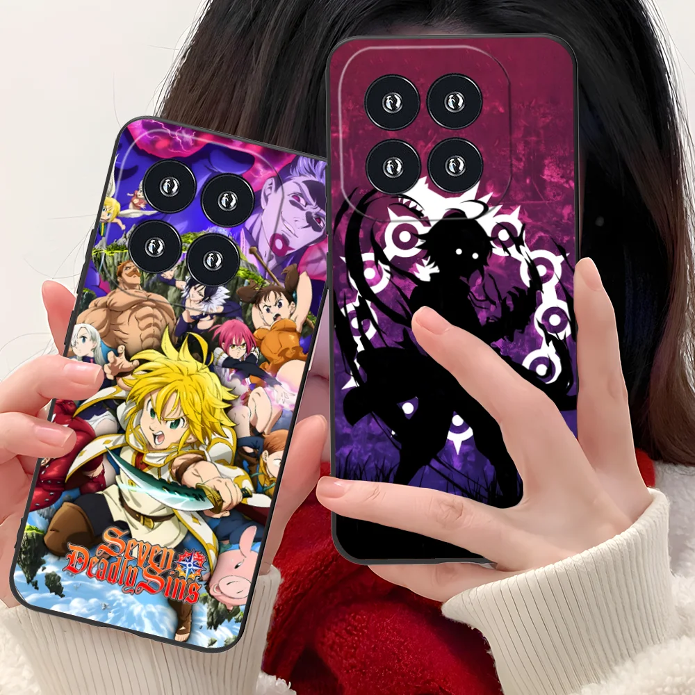 Чехол для телефона «Семь смертных грехов» для Xiaomi 15 14 13 12 11 10 9 T Ultra Lite Pro S SE X 5G, черный чехол для смартфона, мобильных телефонов