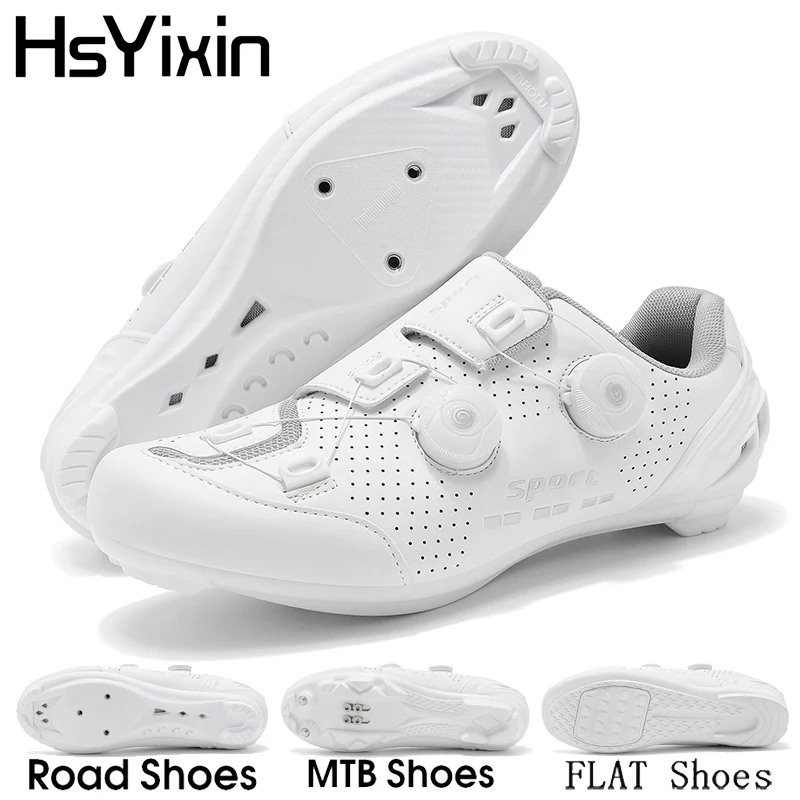 

Новое поступление 25, профессиональная велосипедная обувь, обувь для гонок на шоссейном велосипеде SPD, обувь на плоской подошве, MTB велосипедные кроссовки, унисекс, белые