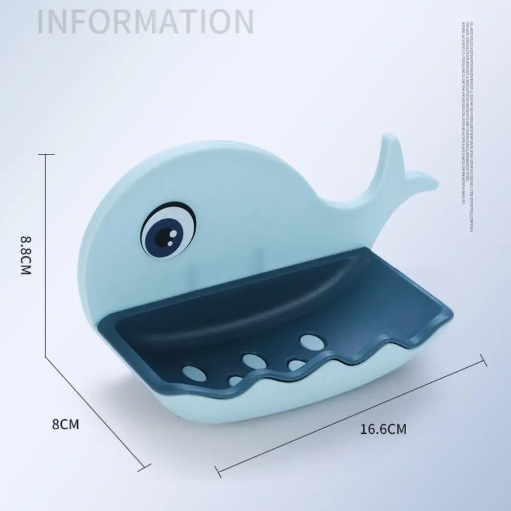 Whale Shape Soap Box Drain Soap Holder Box Bathroom Shower Soap Holder Sponge Storage Container Plate Tray Bathroom Accessories