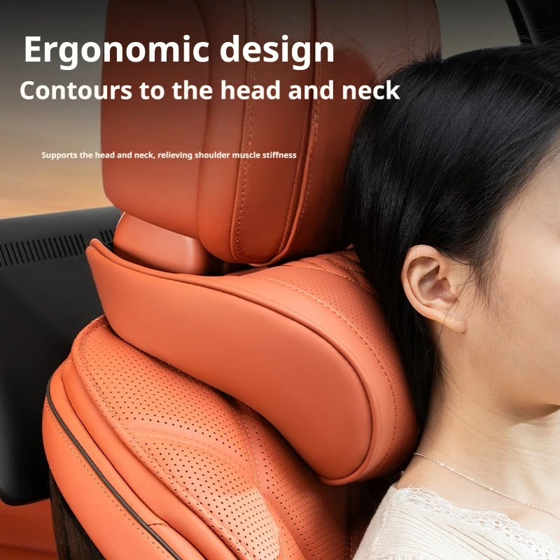 Car Seat Headrest Neck Pillow, Luxurious 3D Ergonomic Travel Neck Rest, Soft Fluffy Comfortable Neck Support, Memory Foam - view 3