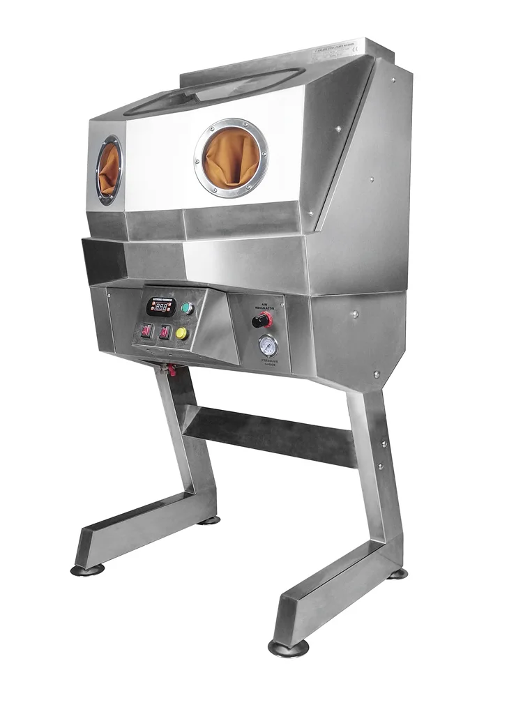 Enclosed splash-proof parts cleaning machine, with heating function, LED light, efficient pneumatic cleaning, safety protection
