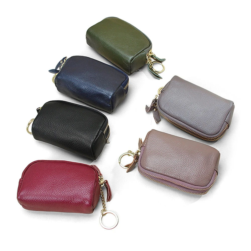 Dual Zipper Pouch Compact Key Coin Bag Women Card Wallet Stylish Mini Pocket Wallet For Gift Travel Everyday Use