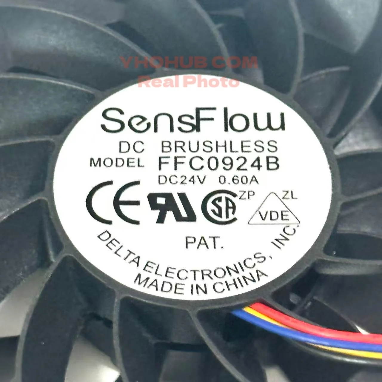 Delta Electronics FFC0924B DC 24V 0.60A 90X90x25mm 4-Wire Server Cooling Fan