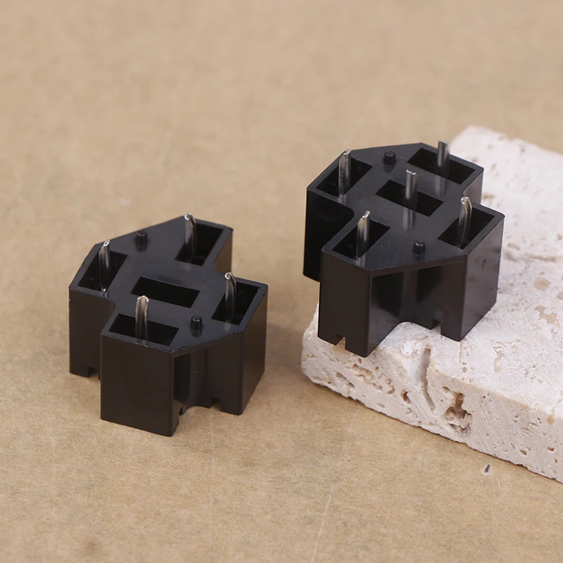 سيارة السيارات 40A 5 دبوس SPDT التتابع موصل مقبس محول السيارات لوحة دارات مطبوعة قاعدة تثبيت حامل مع محطات 6.3 مللي متر