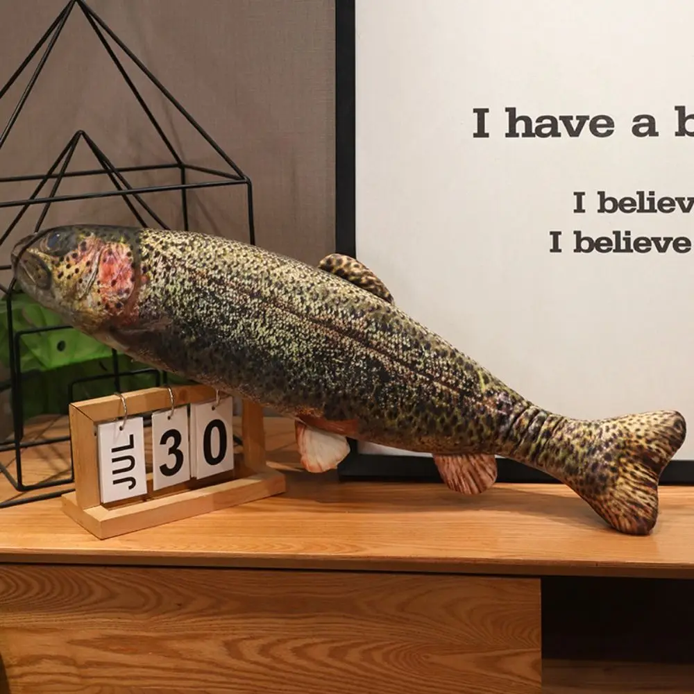 Perch Simulation Fish Plush Pillow Stuffed PP Cotton Cartoon Fish Plush Toy Lovely Grouper Fish Anime Pillow Dolls