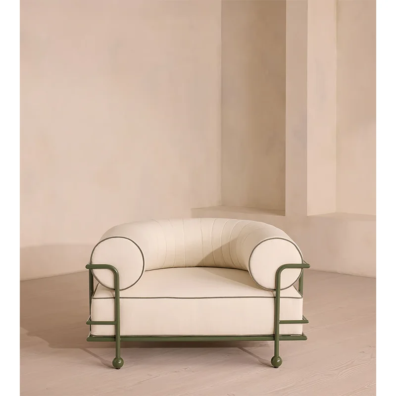 Meticulously Crafted Backyard Chair Upholstered Aluminium Villa  muebles de jardin Outdoor Armchair