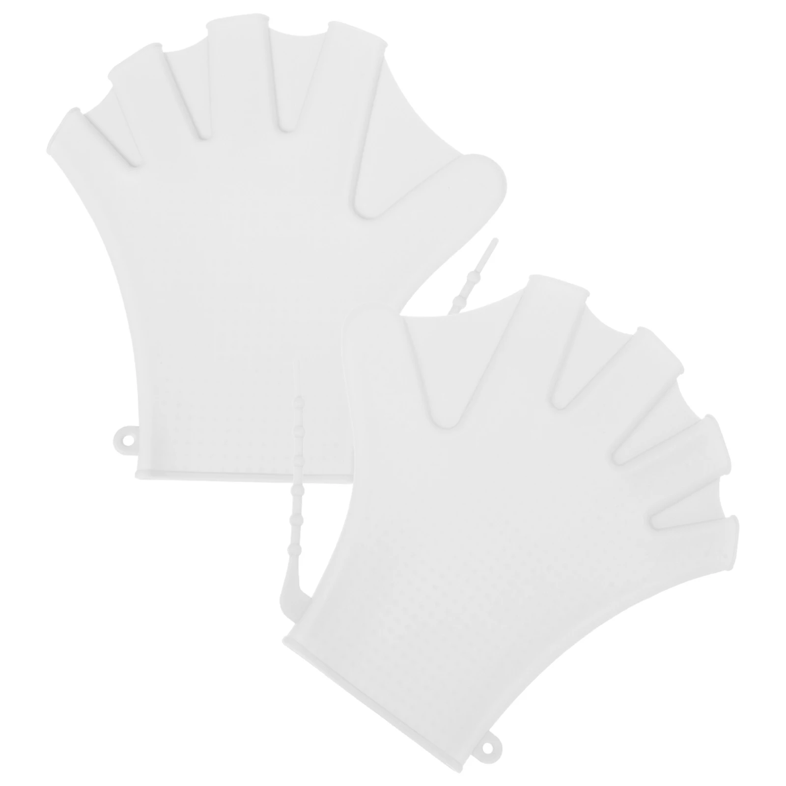 1Pair Adjustable Swimming Webbed Gloves Silicone Material for Swim Practice Diving Training Water Resistance Workout