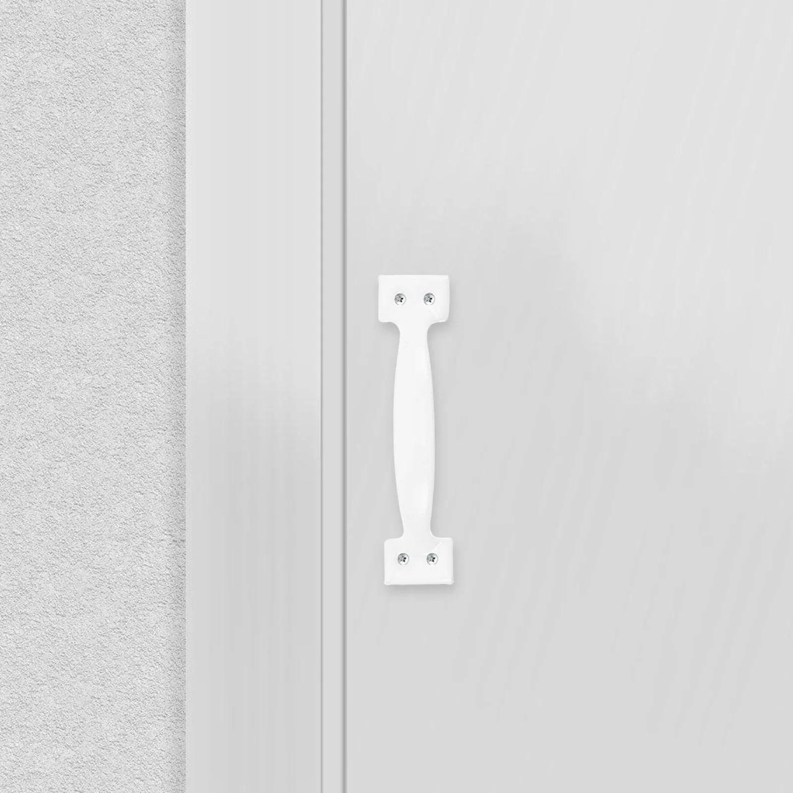 

White Bow Shaped Pull Handle for Wooden Doors Vintage Style Surface Mount Cabinet Handles Hollow Arch Design Enamel Iron Door
