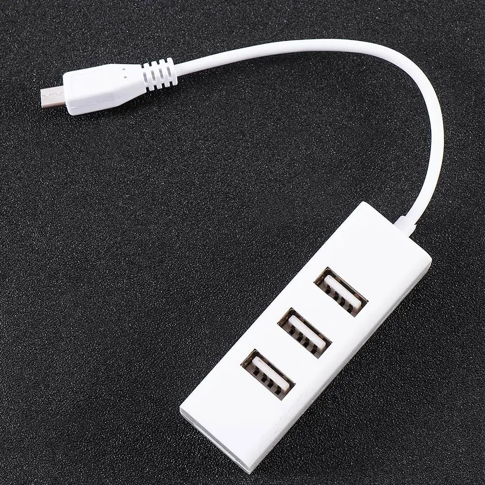 Duable Multi-function Micro USB 4 Ports OTG Hub Extension Cable Adapter Charging Cable Converter