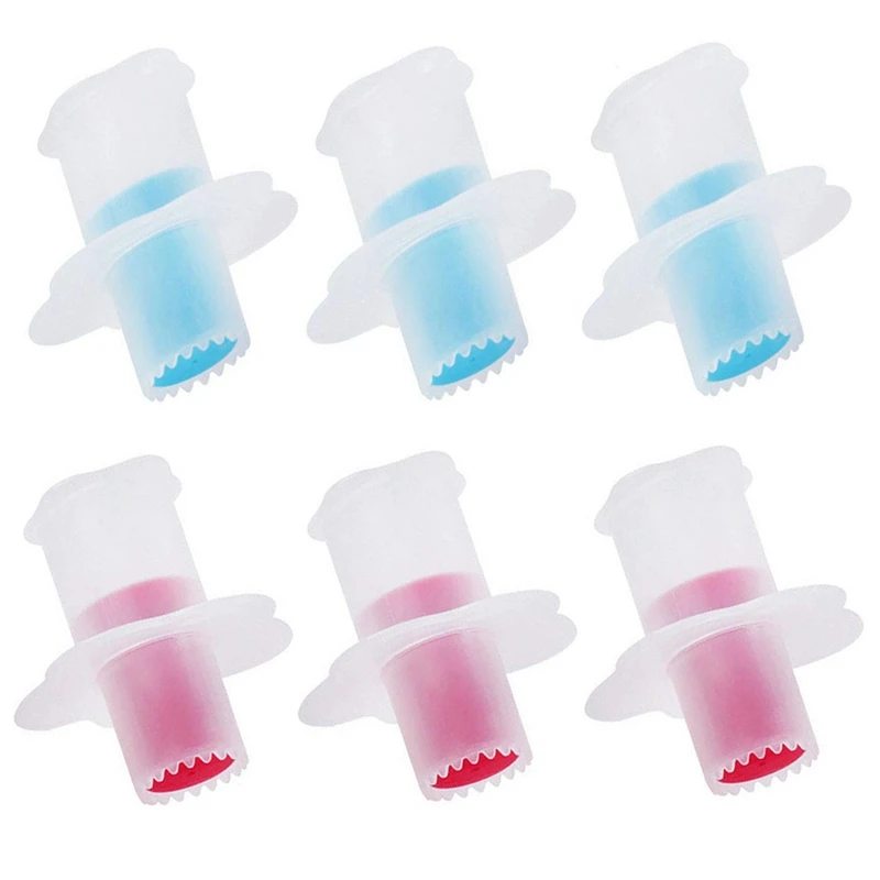 6 Pack Cupcake Plunger Cutter Pastry Corer Plunger Cutter Pastry Corer Decorating Divider Cake Filler Tool,3 Red+3 Blue 62X59mm