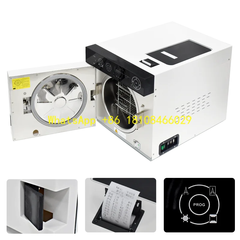 

Steam Sterilizer With Printer Disinfection Cabinet Class B 23L Dental Lab Equipment Autoclave Table Top Vacuum Pressure