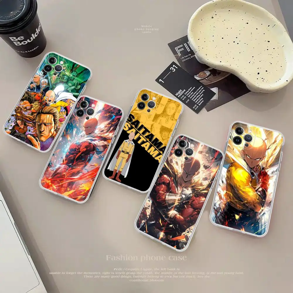 One Punch Man Phone Case For iPhone 15 14 13 12 Mini 11 Pro XS Max X XR SE 6 7 8 Plus Soft Silicone Cover