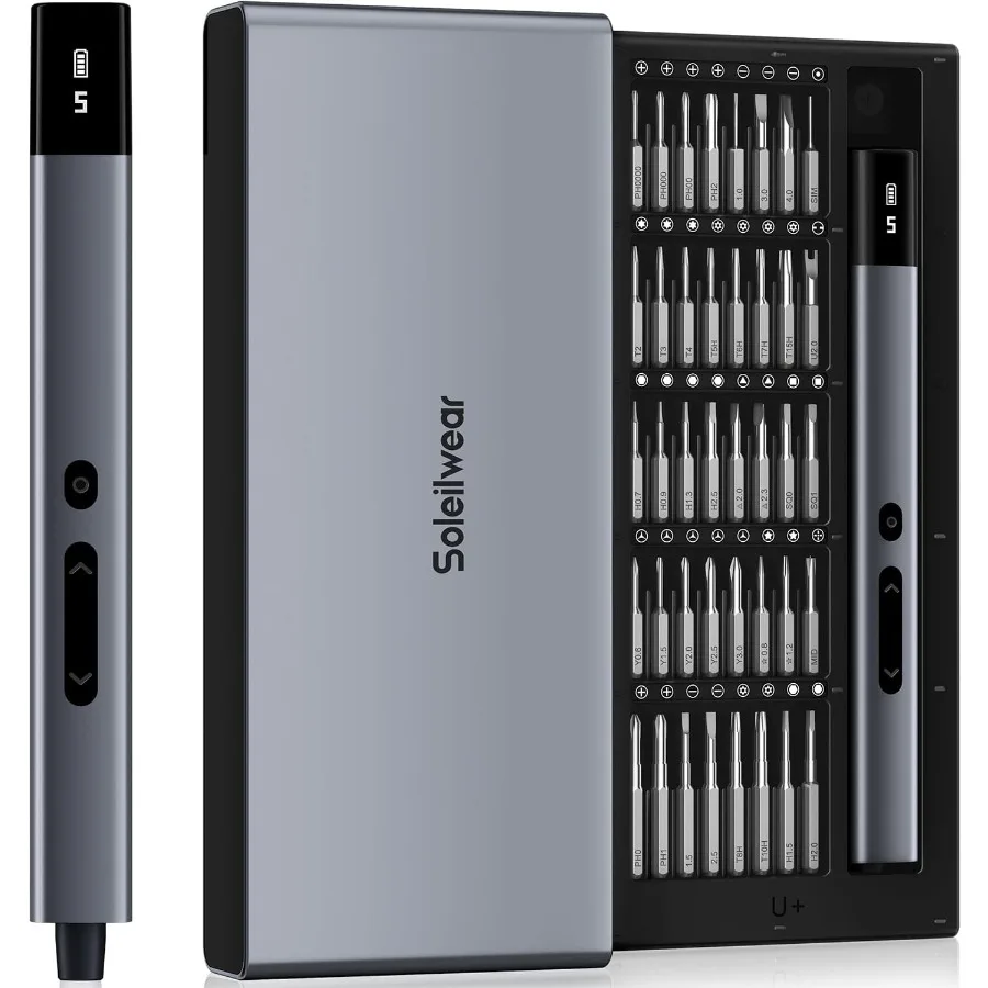 

Mini Electric Screwdriver Set Small Electric Precision Screwdriver with 5 Torque Levels Max 0.75N.m 500mAh Battery 50in1 Cordle