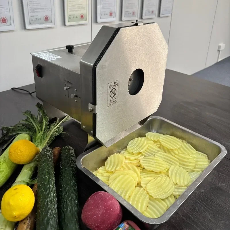 Electric Wave Potato Chip Slicer Vegetable Fruit Cutter Kitchen Gadget Manual Wave Slice Machine for Home Cooking Tools